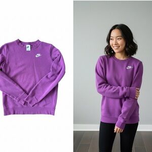 Nike Sportswear Essentials Crewneck Sweatshirt - Magenta/Purple - XS